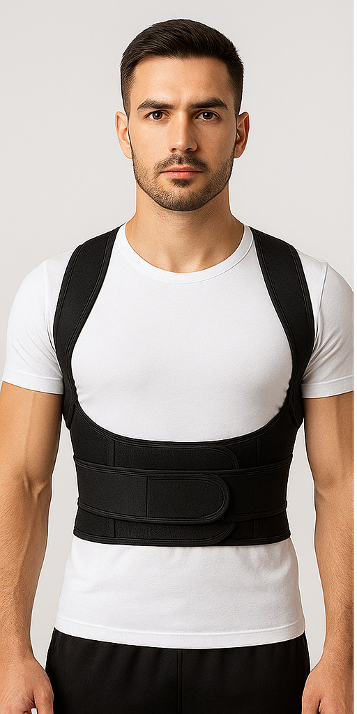 Posture Corrector Belt   Adjustable Lumbar and Shoulder Support